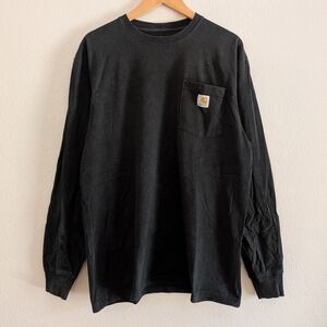 Carhartt Men's Long-Sleeve Pocket Tee - Black